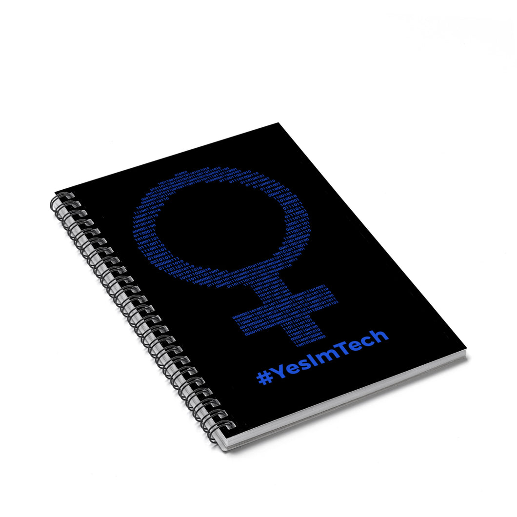 #YesImTech Spiral Notebook (Black)