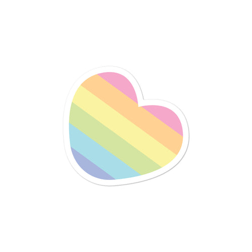 Pastel Rainbow Heart Sticker