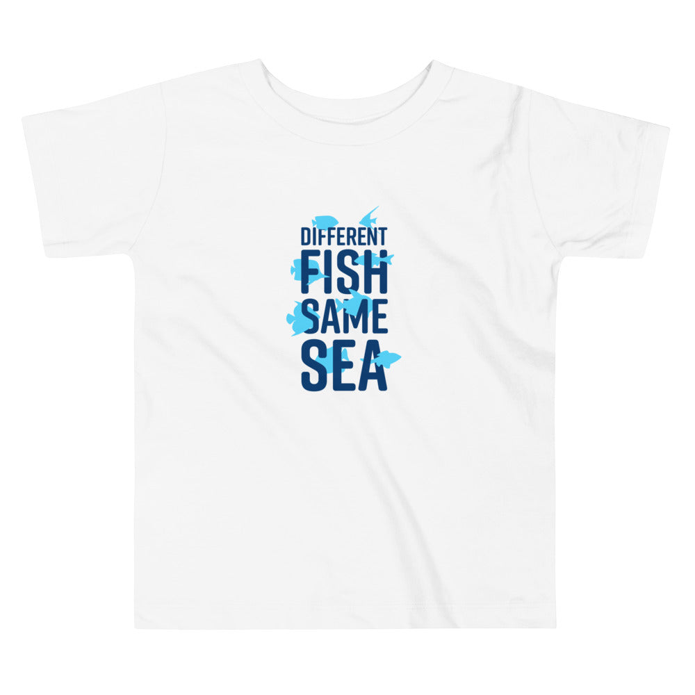 Different Fish Same Sea Toddler T-shirt (Blue)