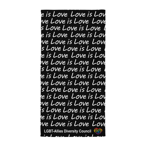Love is Love Beach Blanket (black)