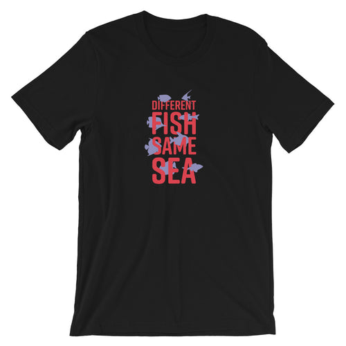 Different Fish Same Sea Unisex Unisex T-shirt (Purple)