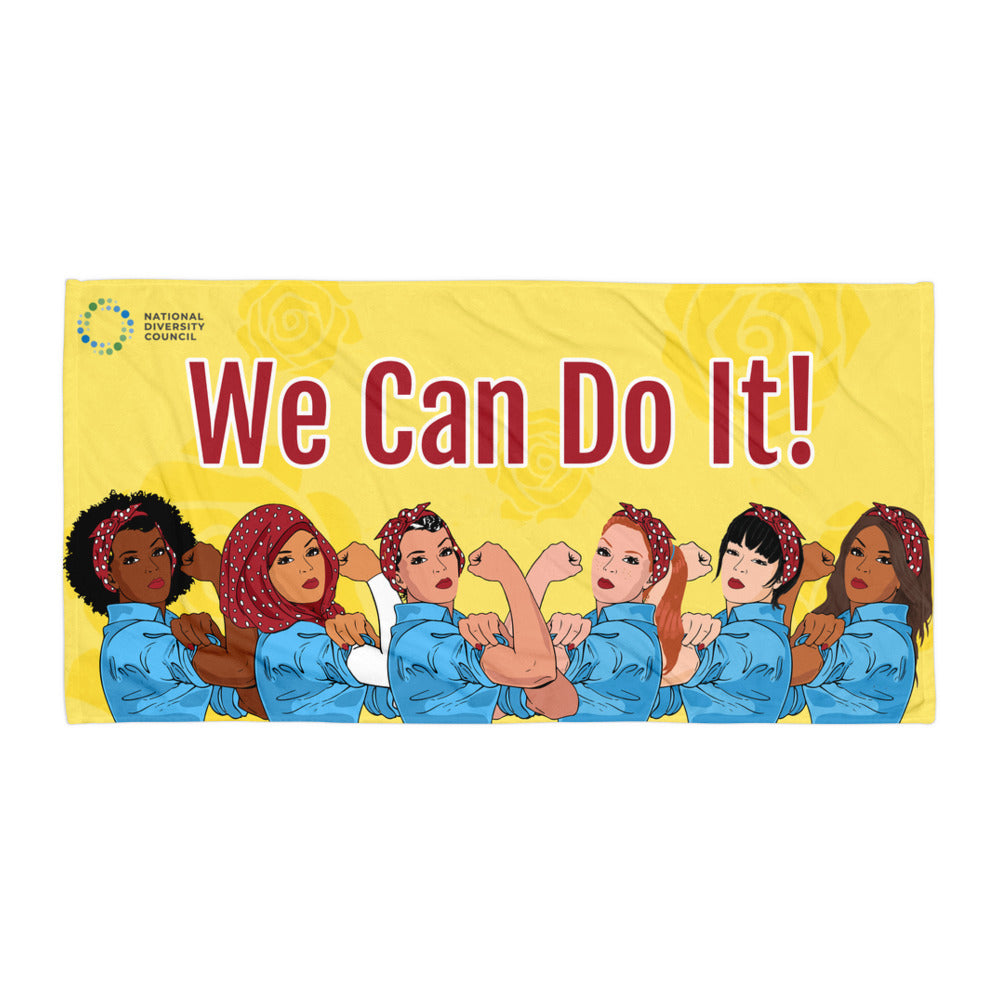 We Can Do It! Diverse Rosie the Riveter Beach Blanket