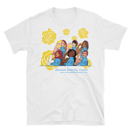 Diverse Rosie the Riveters short sleeve t-shirt, available in white only