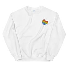 Embroidered Rainbow Heart Unisex Sweatshirt