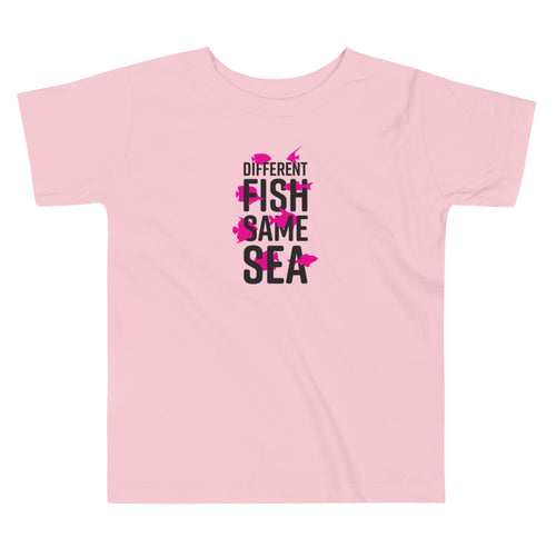 Different Fish Same Sea Toddler T-shirt (Pink)
