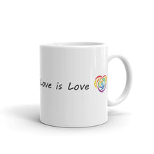Love is Love LGBT white ceramic coffee mug