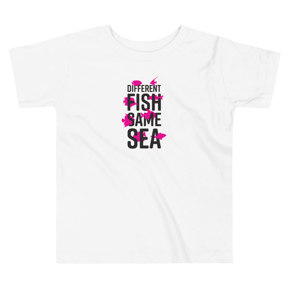 Different Fish Same Sea Toddler T-shirt (Pink)
