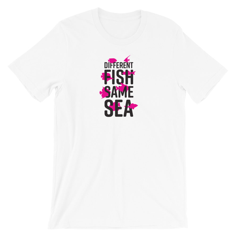 Different Fish Same Sea Unisex Unisex T-shirt (Pink)
