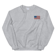U.S. Flag Embroidered Unisex Sweatshirt